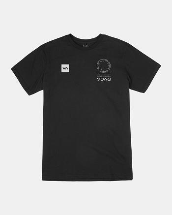 Manga corta Rvca VA Mark Tee Hombre Negras | FCOUI93904