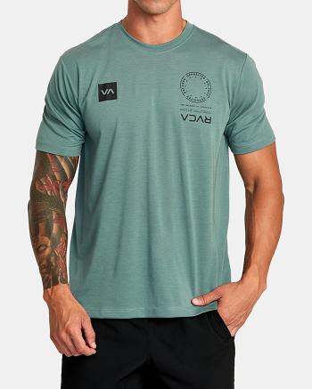 Manga corta Rvca VA Mark Tee Hombre Old Sage | COICD96748