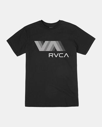 Manga corta Rvca VA RVCA Blur Tee Hombre Negras | PCOQX95983