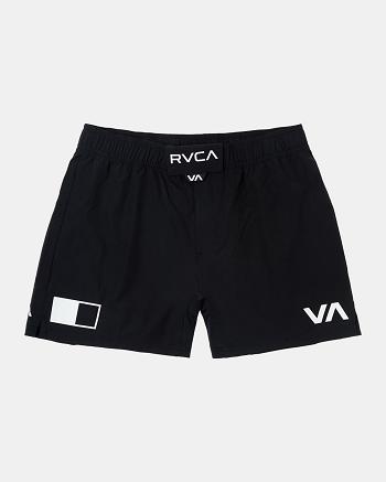 Pantalones Cortos Para Correr Rvca Fight Scrapper Elastic Hombre Negras | COJVR40948