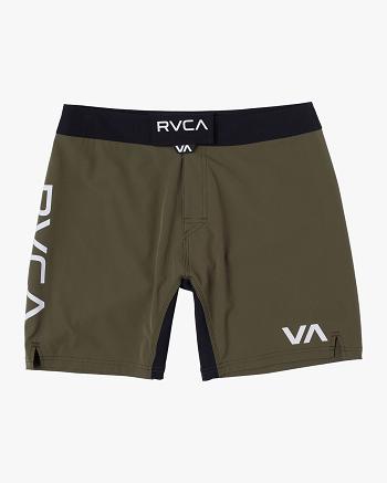 Pantalones Cortos Para Correr Rvca Fight Scrapper Elastic Hombre Verde Oliva | GCOEC60007