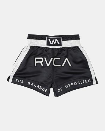 Pantalones Cortos Para Correr Rvca RVCA Muay Thai Hombre Negras | COICD33244