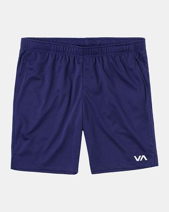 Pantalones Cortos Para Correr Rvca VA Mesh II Elastic Hombre Purps | COQCS60346