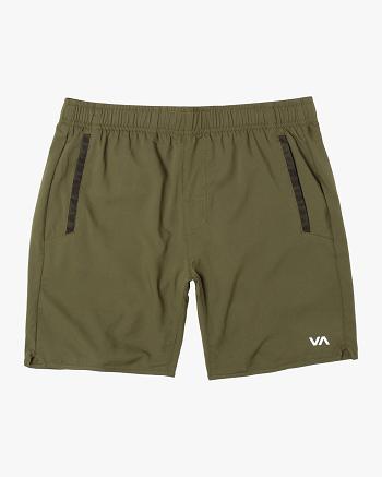 Pantalones Cortos Para Correr Rvca YOGGER IV Hombre Verde Oliva | COEAH49844