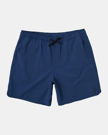 Pantalones Cortos Para Correr Rvca Yogger Híbrido Elastic Hombre Azules | COCIF97982