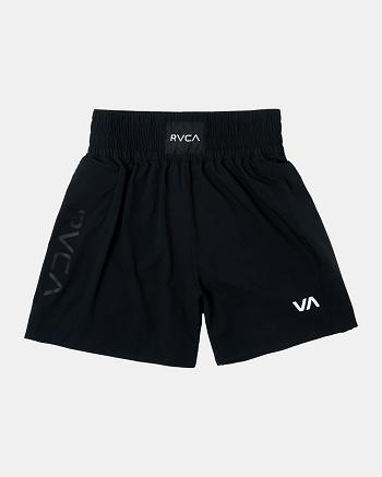 Pantalones Cortos Para Correr Rvca Yogger Elastic Hombre Negras | COEGJ73101