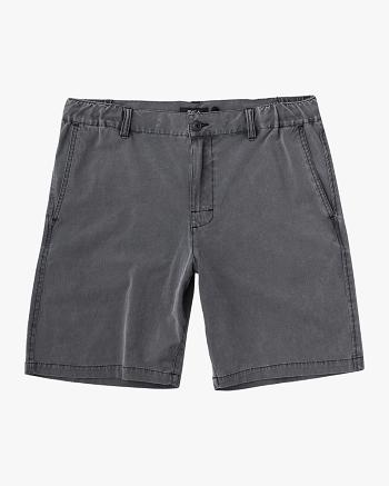 Pantalones Cortos Rvca All Time Coastal Rinsed Híbrido Niño Negras | ACOWC47816