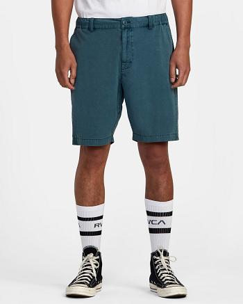 Pantalones Cortos Rvca All Time Coastal Rinsed Híbrido 19 Hombre Azules | ECOHC62261