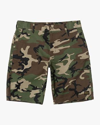 Pantalones Cortos Rvca Americana 22 Hombre Camuflaje | COIIZ72359