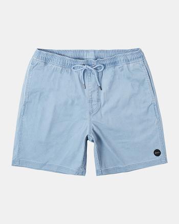 Pantalones Cortos Rvca Escape Elastic 17 Hombre Azules | COJKU88816