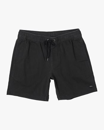 Pantalones Cortos Rvca Escape Elastic 17 Hombre Negras | PCOER25336