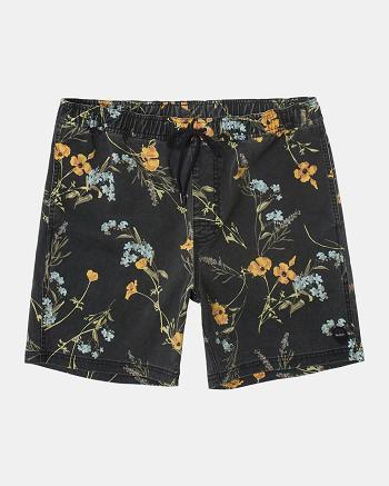 Pantalones Cortos Rvca Escape Print Elastic 17 Hombre Midnight | XCOGW79605