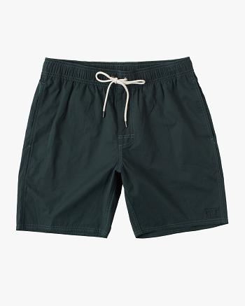 Pantalones Cortos Rvca Opposites Elastic 2 17 Hombre Verde | COQCS93936