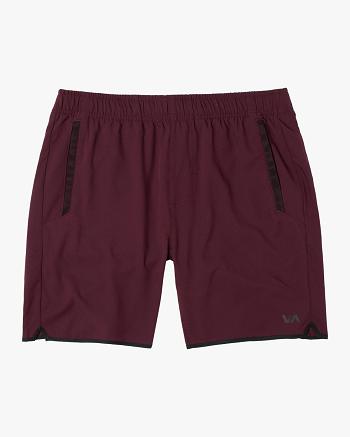 Pantalones Cortos Rvca YOGGER IV ATHLETIC 17 Hombre Plum | XCOGW28447