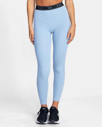 Pantalones Rvca Base Workout Mujer Azules | DCOVO41876