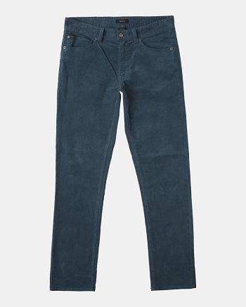 Pantalones Rvca Daggers Pigment Corduroy Hombre Azules | UCOND14410