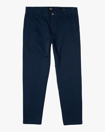 Pantalones Rvca HITCHER Hombre Azules | QCOUV84424