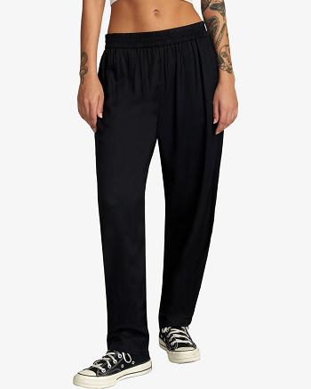 Pantalones Rvca New Yume Beach Mujer Negras | ACODF75167