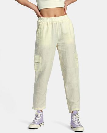 Pantalones Rvca New Yume Cargo Mujer Limón | ECOHC27480