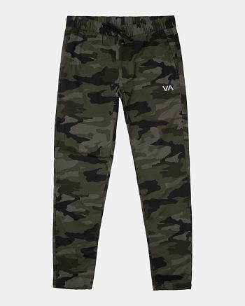 Pantalones Rvca Spectrum Pista III Hombre Verde Camuflaje | CODFL59860