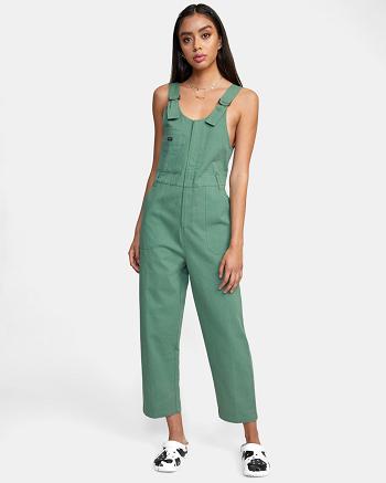 Pantalones Rvca Utopia Jumpsuit Mujer Verde | QCOWA25421