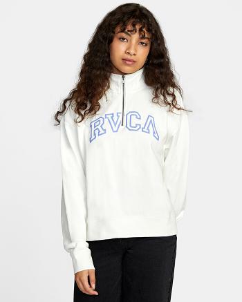 Ropa De Casa Rvca Arched Half-Zip Pullover Sweatshirt Mujer Blancas | COXBR83372