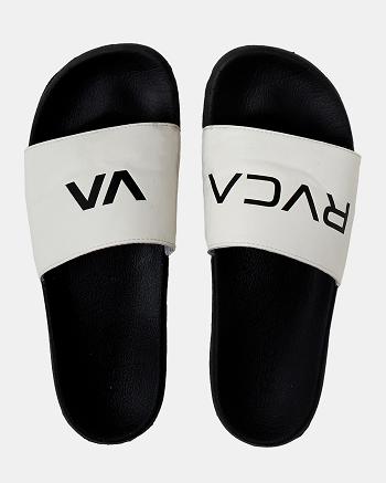 Ropa De Casa Rvca RVCA Deporte Chanclas Mujer White/Black | TCOPQ53737