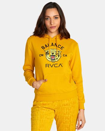 Ropa De Casa Rvca Squadron Hoodie Mujer Doradas | QCOUV50837