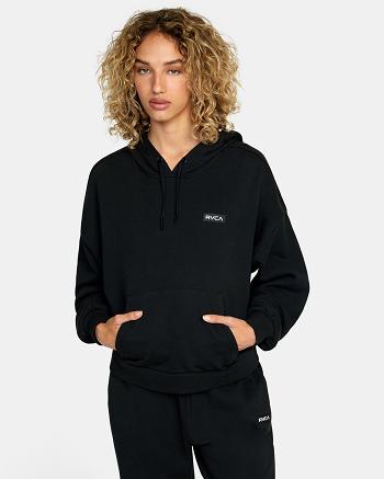 Ropa De Casa Rvca VA Essential Hoodie Mujer Negras | MCOHR66230