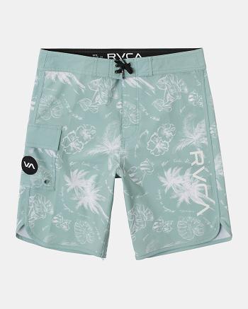 Shorts De Playa Rvca Eastern Niño Verde Menta | COICD62127