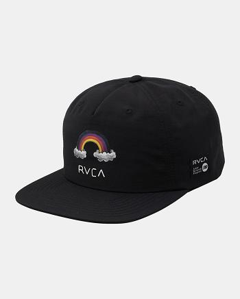 Sombreros Rvca Andrew Pommier Rainbow Connection Snapback Hombre Negras | COJKU99322