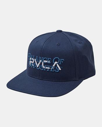 Sombreros Rvca Big Balance Snapback Hombre Azules | YCOVQ28394