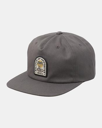 Sombreros Rvca Cobra Mirage Snapback Hombre Charcoal | PCOER70021