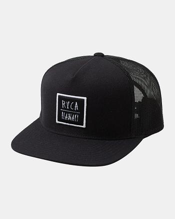 Sombreros Rvca Hawaii Horton Trucker Hombre Negras | GCOUC68574