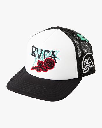 Sombreros Rvca Oblow Trucker Hombre White/Black | QCOUV41331