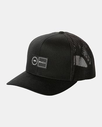 Sombreros Rvca Plataforma Trucker Hombre Negras | GCOUC37748