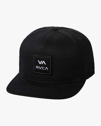 Sombreros Rvca Square Snapback Hombre Negras | QCOUV97863