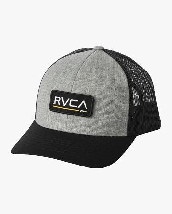 Sombreros Rvca Ticket Trucker III Hombre Heather Grey/Black | BCOSO56924