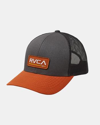 Sombreros Rvca Ticket Trucker III Hombre Charcoal | YCOGT51017