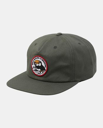 Sombreros Rvca Tipsy Toucan Snapback Hombre Verde Oliva | BCOSD87979