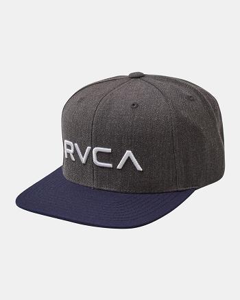 Sombreros Rvca Twill Snapback II Hombre Charcoal Heather | SCONY21256