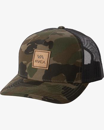 Sombreros Rvca VA All The Way Curved Brim Trucker Hombre Camuflaje | ECOVG63481