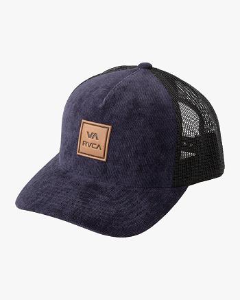 Sombreros Rvca VA All The Way Curved Trucker Niño Azul Marino | PCOER17523