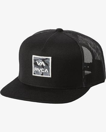 Sombreros Rvca VA All The Way Print Trucker Hombre Negras | YCOVQ47131