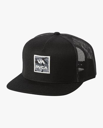 Sombreros Rvca VA All The Way Printed Trucker Niño Negras | CODFL32064