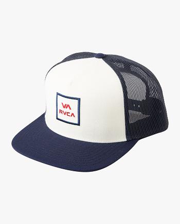 Sombreros Rvca VA All The Way Trucker Hombre Red/Navy | COJBT63364