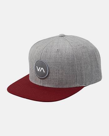 Sombreros Rvca VA Patch Snapback Hombre Gris | MCOFT50148