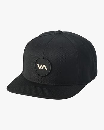 Sombreros Rvca VA Patch Snapback Hombre Negras | UCOND54330