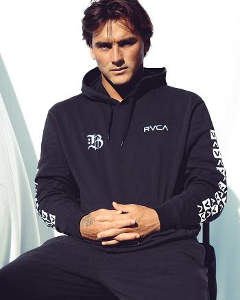 Sudadera Con Capucha Rvca Barron Mamiya Hombre Negras | CONZX19304