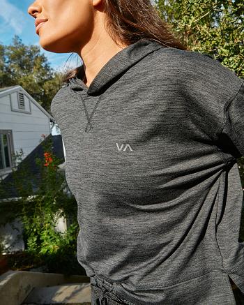 Sudadera Con Capucha Rvca C-Able Cropped Workout Mujer Negras | COEGJ70336